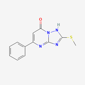 molecular formula C12H10N4OS B4544144 2-(methylthio)-5-phenyl[1,2,4]triazolo[1,5-a]pyrimidin-7(4H)-one 