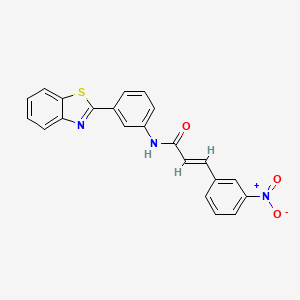 molecular formula C22H15N3O3S B4544146 N-[3-(1,3-benzothiazol-2-yl)phenyl]-3-(3-nitrophenyl)acrylamide 