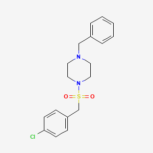 molecular formula C18H21ClN2O2S B4544167 1-benzyl-4-[(4-chlorobenzyl)sulfonyl]piperazine 