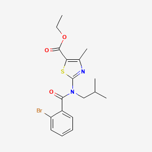 molecular formula C18H21BrN2O3S B4544193 2-[(2-溴苯甲酰基)(异丁基)氨基]-4-甲基-1,3-噻唑-5-羧酸乙酯 