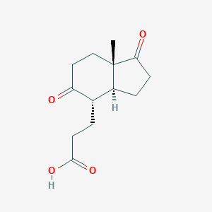 molecular formula C13H18O4 B045442 9,17-Dioxo-1,2,3,4,10,19-hexanorandrostan-5-oic acid CAS No. 1944-63-4