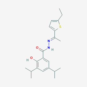 molecular formula C21H28N2O2S B454420 N'-[1-(5-ethyl-2-thienyl)ethylidene]-2-hydroxy-3,5-diisopropylbenzohydrazide 