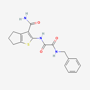 molecular formula C17H17N3O3S B4544204 N-[3-(aminocarbonyl)-5,6-dihydro-4H-cyclopenta[b]thien-2-yl]-N'-benzylethanediamide 