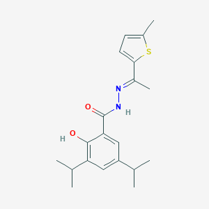 molecular formula C20H26N2O2S B454422 2-hydroxy-3,5-diisopropyl-N'-[1-(5-methyl-2-thienyl)ethylidene]benzohydrazide 