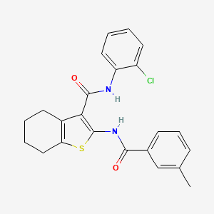molecular formula C23H21ClN2O2S B4544263 N-(2-chlorophenyl)-2-[(3-methylbenzoyl)amino]-4,5,6,7-tetrahydro-1-benzothiophene-3-carboxamide 