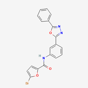 molecular formula C19H12BrN3O3 B4544264 5-bromo-N-[3-(5-phenyl-1,3,4-oxadiazol-2-yl)phenyl]-2-furamide 