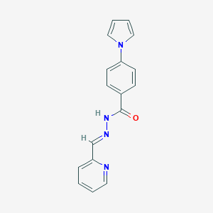 molecular formula C17H14N4O B454427 N'-(2-pyridinylmethylene)-4-(1H-pyrrol-1-yl)benzohydrazide 