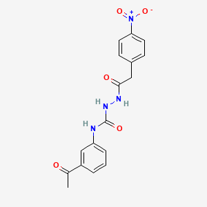 molecular formula C17H16N4O5 B4544270 N-(3-acetylphenyl)-2-[(4-nitrophenyl)acetyl]hydrazinecarboxamide 