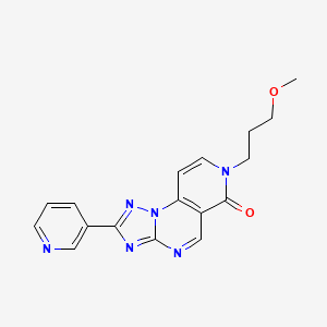 molecular formula C17H16N6O2 B4544283 7-(3-methoxypropyl)-2-(3-pyridinyl)pyrido[3,4-e][1,2,4]triazolo[1,5-a]pyrimidin-6(7H)-one 