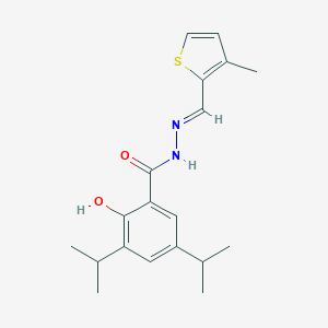 molecular formula C19H24N2O2S B454430 2-hydroxy-3,5-diisopropyl-N'-[(3-methyl-2-thienyl)methylene]benzohydrazide 