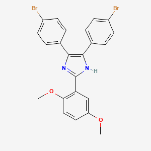 molecular formula C23H18Br2N2O2 B4544304 4,5-双(4-溴苯基)-2-(2,5-二甲氧基苯基)-1H-咪唑 