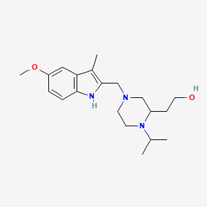 molecular formula C20H31N3O2 B4544307 2-{1-isopropyl-4-[(5-methoxy-3-methyl-1H-indol-2-yl)methyl]-2-piperazinyl}ethanol 