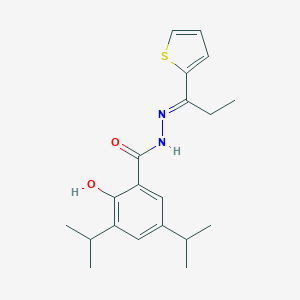 molecular formula C20H26N2O2S B454432 2-hydroxy-3,5-diisopropyl-N'-[1-(2-thienyl)propylidene]benzohydrazide 