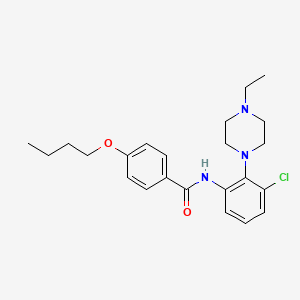 4-butoxy-N-[3-chloro-2-(4-ethyl-1-piperazinyl)phenyl]benzamide
