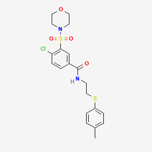 molecular formula C20H23ClN2O4S2 B4544323 4-chloro-N-{2-[(4-methylphenyl)thio]ethyl}-3-(4-morpholinylsulfonyl)benzamide 