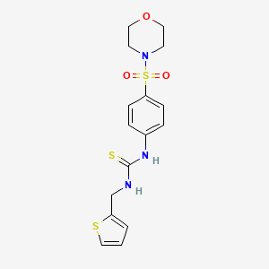molecular formula C16H19N3O3S3 B4544332 N-[4-(4-morpholinylsulfonyl)phenyl]-N'-(2-thienylmethyl)thiourea 