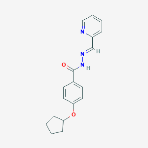 molecular formula C18H19N3O2 B454434 4-(cyclopentyloxy)-N'-(2-pyridinylmethylene)benzohydrazide 