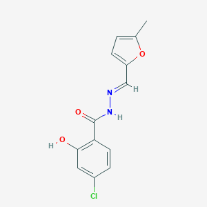 molecular formula C13H11ClN2O3 B454435 4-chloro-2-hydroxy-N'-[(5-methyl-2-furyl)methylene]benzohydrazide 