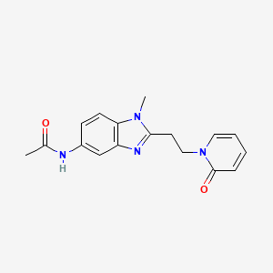 molecular formula C17H18N4O2 B4544357 N-{1-methyl-2-[2-(2-oxo-1(2H)-pyridinyl)ethyl]-1H-benzimidazol-5-yl}acetamide 