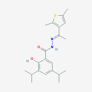 molecular formula C21H28N2O2S B454438 N'-[1-(2,5-dimethyl-3-thienyl)ethylidene]-2-hydroxy-3,5-diisopropylbenzohydrazide 
