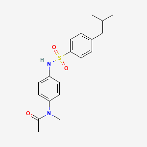 molecular formula C19H24N2O3S B4544390 N-(4-{[(4-isobutylphenyl)sulfonyl]amino}phenyl)-N-methylacetamide 