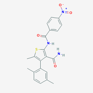 4-(2,5-Dimethylphenyl)-2-({4-nitrobenzoyl}amino)-5-methyl-3-thiophenecarboxamide