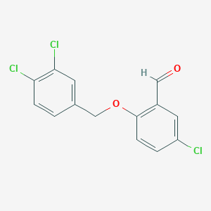 molecular formula C14H9Cl3O2 B4544405 5-chloro-2-[(3,4-dichlorobenzyl)oxy]benzaldehyde 
