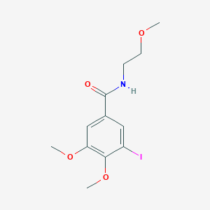 molecular formula C12H16INO4 B4544408 3-iodo-4,5-dimethoxy-N-(2-methoxyethyl)benzamide 