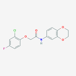 molecular formula C16H13ClFNO4 B4544413 2-(2-chloro-4-fluorophenoxy)-N-(2,3-dihydro-1,4-benzodioxin-6-yl)acetamide 