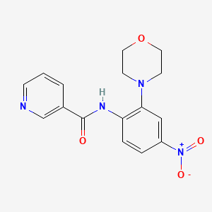 molecular formula C16H16N4O4 B4544421 N-[2-(4-morpholinyl)-4-nitrophenyl]nicotinamide 