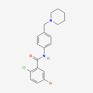 molecular formula C19H20BrClN2O B4544426 5-bromo-2-chloro-N-[4-(1-piperidinylmethyl)phenyl]benzamide 
