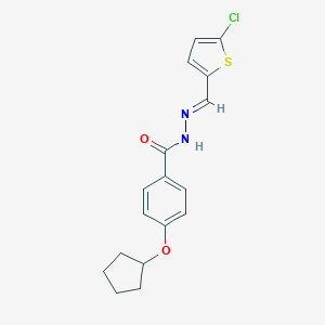 molecular formula C17H17ClN2O2S B454443 N'-[(5-chloro-2-thienyl)methylene]-4-(cyclopentyloxy)benzohydrazide 