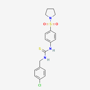 molecular formula C18H20ClN3O2S2 B4544434 N-(4-chlorobenzyl)-N'-[4-(1-pyrrolidinylsulfonyl)phenyl]thiourea 