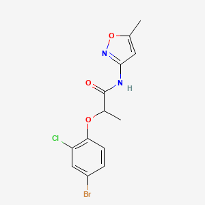 molecular formula C13H12BrClN2O3 B4544452 2-(4-bromo-2-chlorophenoxy)-N-(5-methyl-3-isoxazolyl)propanamide 