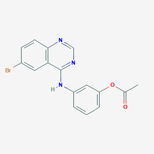molecular formula C16H12BrN3O2 B4544480 3-[(6-bromo-4-quinazolinyl)amino]phenyl acetate 
