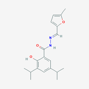 molecular formula C19H24N2O3 B454450 2-hydroxy-3,5-diisopropyl-N'-[(5-methyl-2-furyl)methylene]benzohydrazide 