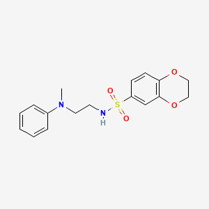 molecular formula C17H20N2O4S B4544521 N-{2-[methyl(phenyl)amino]ethyl}-2,3-dihydro-1,4-benzodioxine-6-sulfonamide 