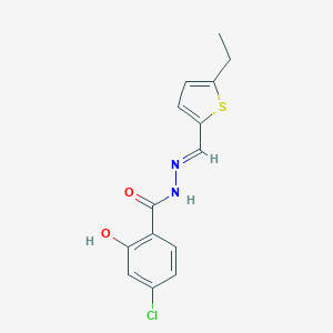 molecular formula C14H13ClN2O2S B454453 4-chloro-N'-[(5-ethyl-2-thienyl)methylene]-2-hydroxybenzohydrazide 