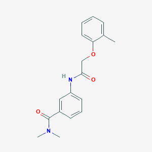 molecular formula C18H20N2O3 B4544549 N,N-dimethyl-3-{[(2-methylphenoxy)acetyl]amino}benzamide 
