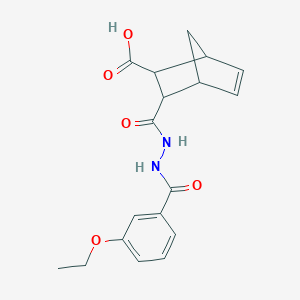 molecular formula C18H20N2O5 B454457 3-{[2-(3-Ethoxybenzoyl)hydrazino]carbonyl}bicyclo[2.2.1]hept-5-ene-2-carboxylic acid 