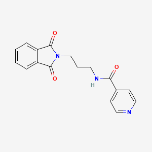 molecular formula C17H15N3O3 B4544577 N-[3-(1,3-dioxo-1,3-dihydro-2H-isoindol-2-yl)propyl]isonicotinamide 