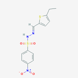 molecular formula C13H13N3O4S2 B454458 N'-[(5-ethyl-2-thienyl)methylene]-4-nitrobenzenesulfonohydrazide 