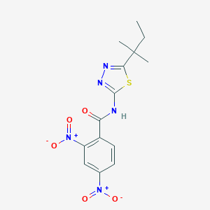 N-[5-(2-methylbutan-2-yl)-1,3,4-thiadiazol-2-yl]-2,4-dinitrobenzamide