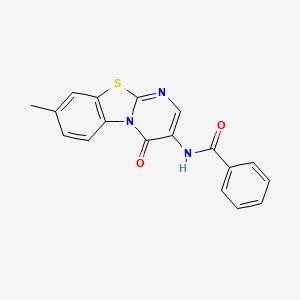 molecular formula C18H13N3O2S B4544592 N-(8-methyl-4-oxo-4H-pyrimido[2,1-b][1,3]benzothiazol-3-yl)benzamide 
