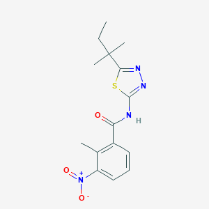 2-methyl-N-[5-(2-methylbutan-2-yl)-1,3,4-thiadiazol-2-yl]-3-nitrobenzamide