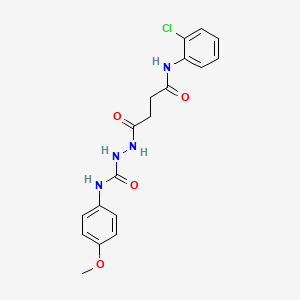 molecular formula C18H19ClN4O4 B4544600 2-{4-[(2-chlorophenyl)amino]-4-oxobutanoyl}-N-(4-methoxyphenyl)hydrazinecarboxamide 