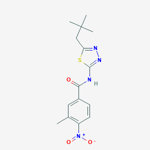 N-[5-(2,2-dimethylpropyl)-1,3,4-thiadiazol-2-yl]-3-methyl-4-nitrobenzamide