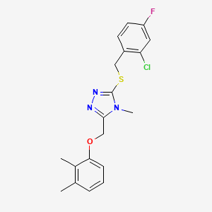 molecular formula C19H19ClFN3OS B4544614 3-[(2-chloro-4-fluorobenzyl)thio]-5-[(2,3-dimethylphenoxy)methyl]-4-methyl-4H-1,2,4-triazole 