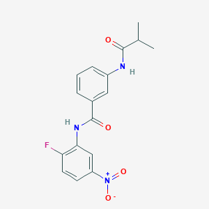 molecular formula C17H16FN3O4 B4544615 N-(2-fluoro-5-nitrophenyl)-3-(isobutyrylamino)benzamide 