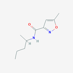 molecular formula C10H16N2O2 B4544624 5-methyl-N-(1-methylbutyl)-3-isoxazolecarboxamide 